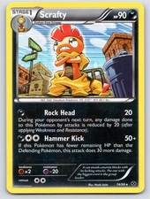 2012 POKEMON NEXT DESTINIES SCRAFTY 74/99 HOLO R NM A105482 FREE S&H