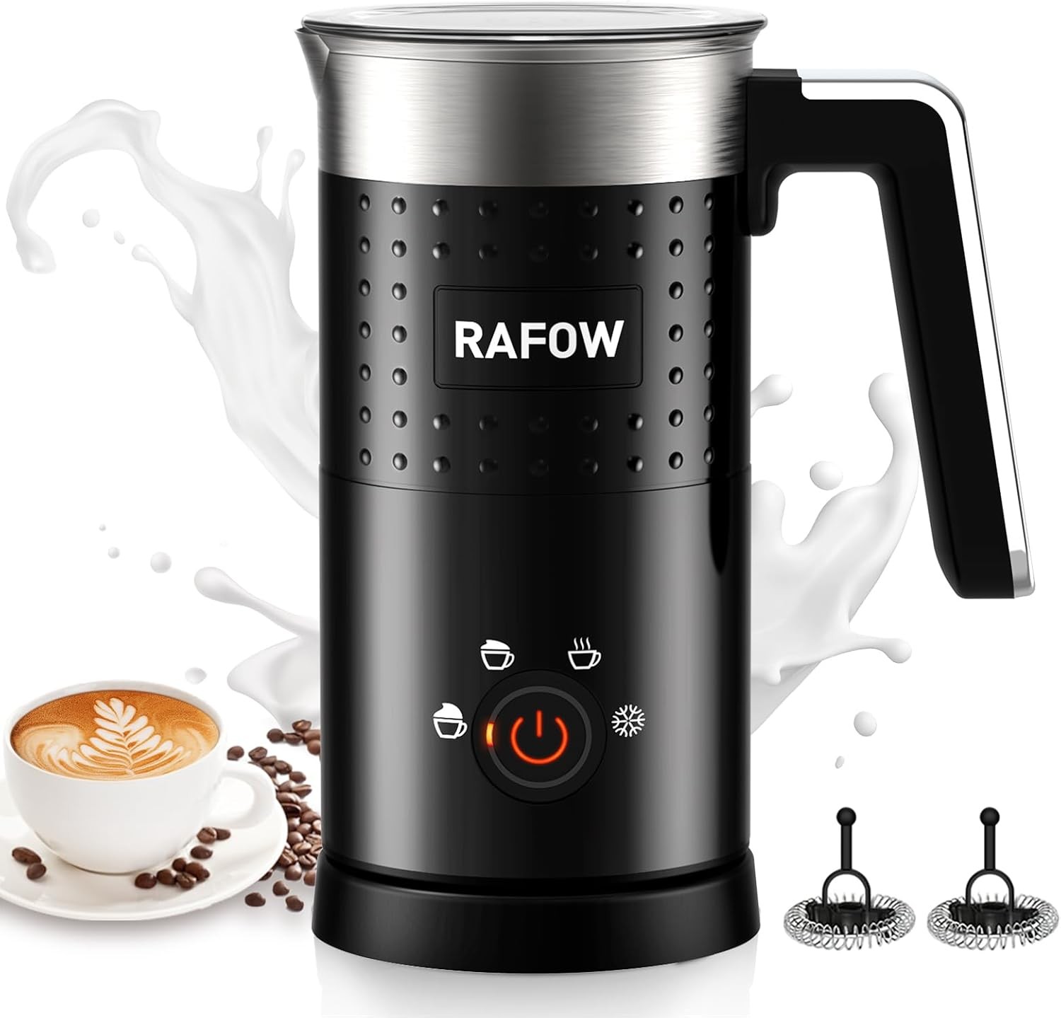 Milk Frother Electric 4 in 1 - Automatic Milk Frothers 300ml Large Capacity Mil