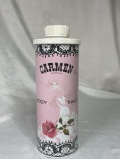 Vintage 1950s Potter & Moore Carmen Perfume Body Talc Tin 113g