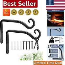 Rust-Resistant 6 Inch Plant Hooks - 44lb Capacity Wall Brackets for Home Decor
