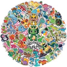 100pcs Cute Dinosaur Stickers, Dino Sticker for Kids Waterproof Vinyl 001