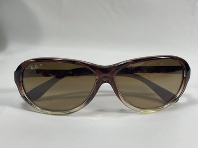 Ray Ban Sunglasses Polarized RB 4153 821/M2 3P Italy Brown / Clear Gradient Read