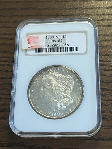 MS 64 1880-S Toned Morgan Silver Dollar