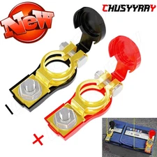 2X Car Battery Cable Positive/Negative Terminal Clamps Connector for Car, Van