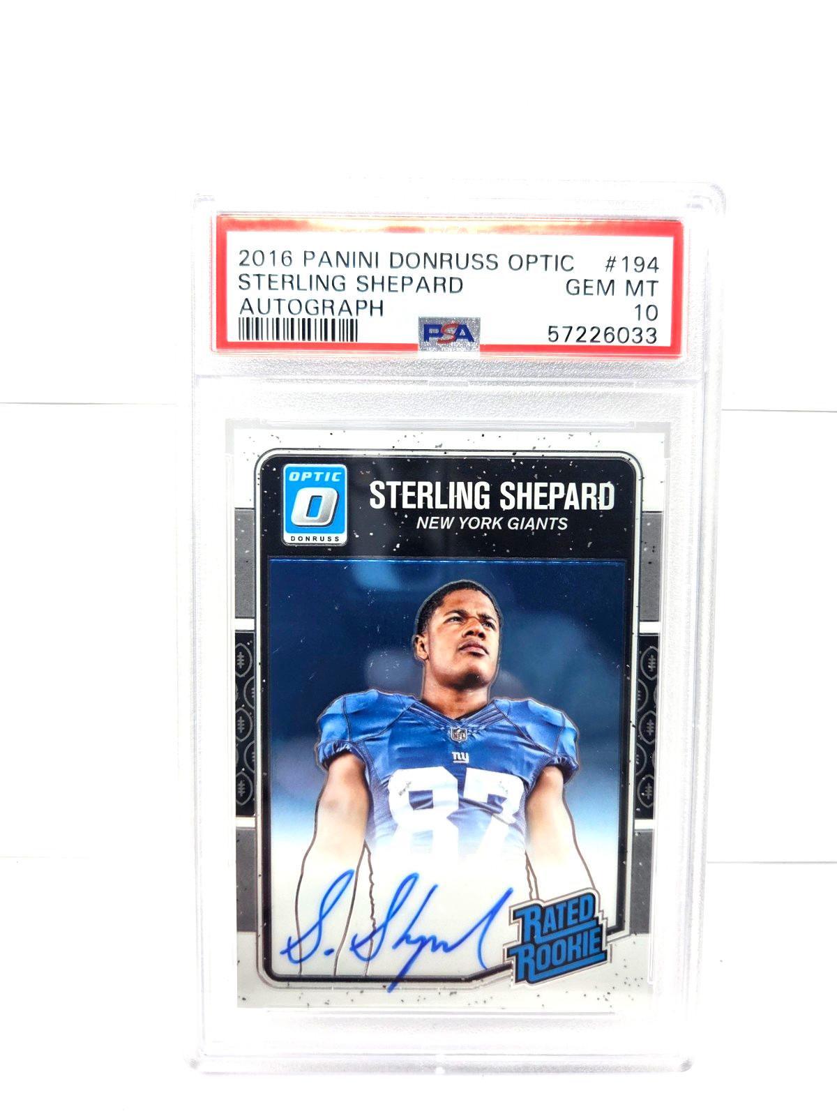 Sterling Shepard Panini Donruss Optic #194 Autograph