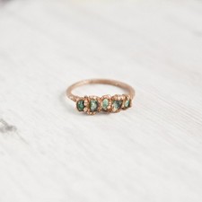 Size 6.5 Raw Emerald Ring, Natural Crystal, A...