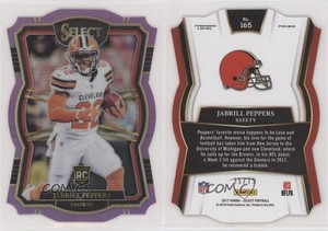 2017 Select Premier Level Die-Cut Purple Prizm /75 Jabrill Peppers Rookie RC
