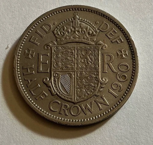1960 Elizabeth II Half Crown — photo from the most recent tracked eBay sale