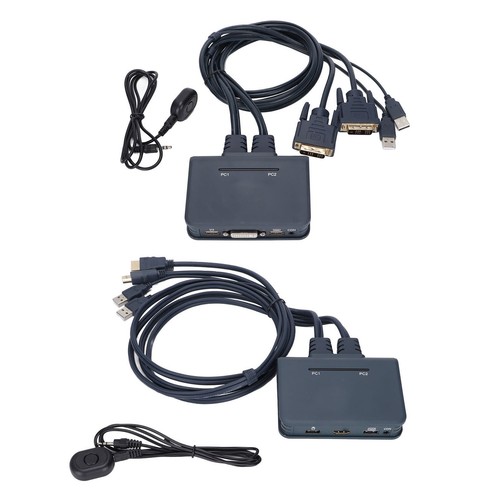 USB KVM 2 Ports Wired HD Multimedia Interface KVM For Home Ent SAL - Photo 19/29