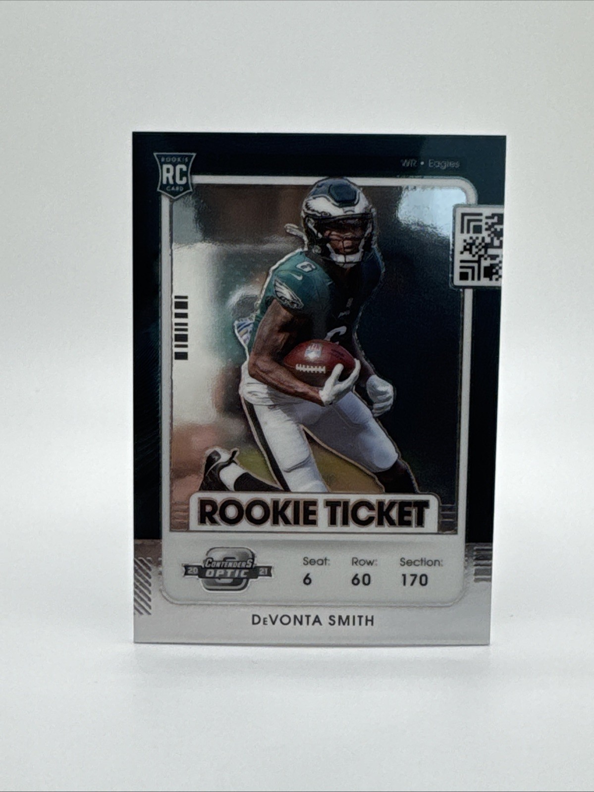 2021 Panini Contenders Optic DeVonta Smith RC #63 Rookie Ticket Card Eagles
