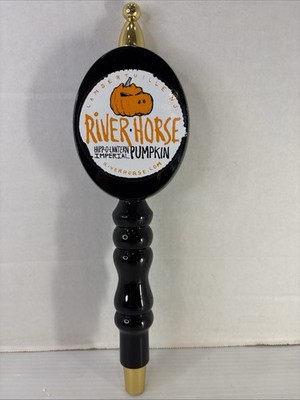 River Horse Brewing Co. N.J. Hipp-O-Lantern Pumpkin Beer Tap Handle 11 3/4 Hippo