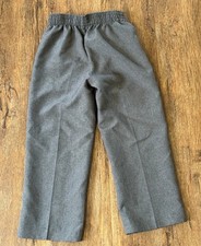 Boys Elastic Waist Suit Dress Pants - Grey Size 4