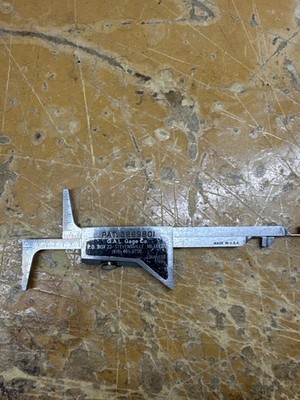 G.A.L. Gage Co Depth Gage Vernier Step Gauge Pat 3869801 USA Machinist
