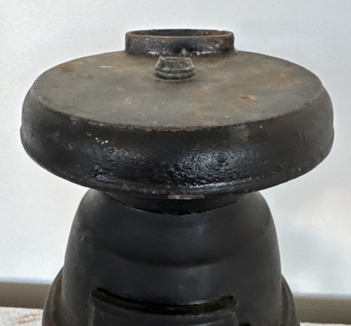 Pentola fornello pancia mini venditore in ghisa campione alto 13" antico pezzo pesante - Foto 5 di 18
