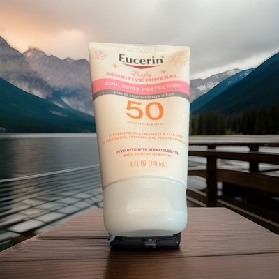 Eucerin Baby Sensitive Mineral Sunscreen SPF 50 Zinc Oxide 4oz Exp 04/2027 New