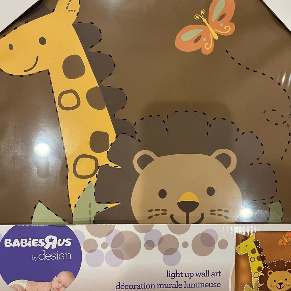 "Babies R Us por diseño arte de pared iluminado safari 12""x12""" Foto 4 de 4