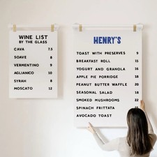GEORGE & WILLY - Regular Hanging Menu Board x 2 with Magnetic Letters