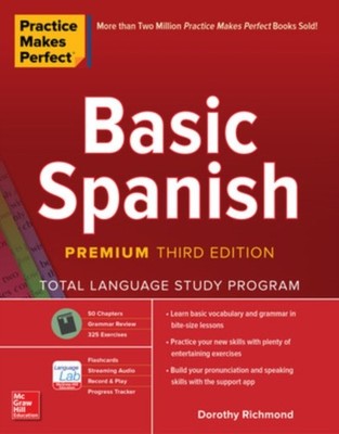 PRACTICE MAKES PERFECT BASIC SPANISH PRE by Dorothy Richmond Paperback Self Help