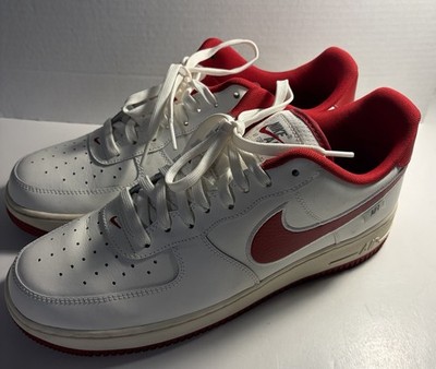 Nike Air Force 1 Low White Red Sole Men s Size 11.5