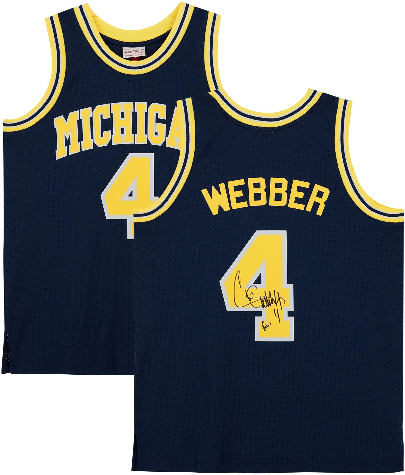 Chris Webber Autographed Signed Sacramento Kings Michigan Wolverines 91 Mitchell & Ness Swingman Jersey w/Ins 