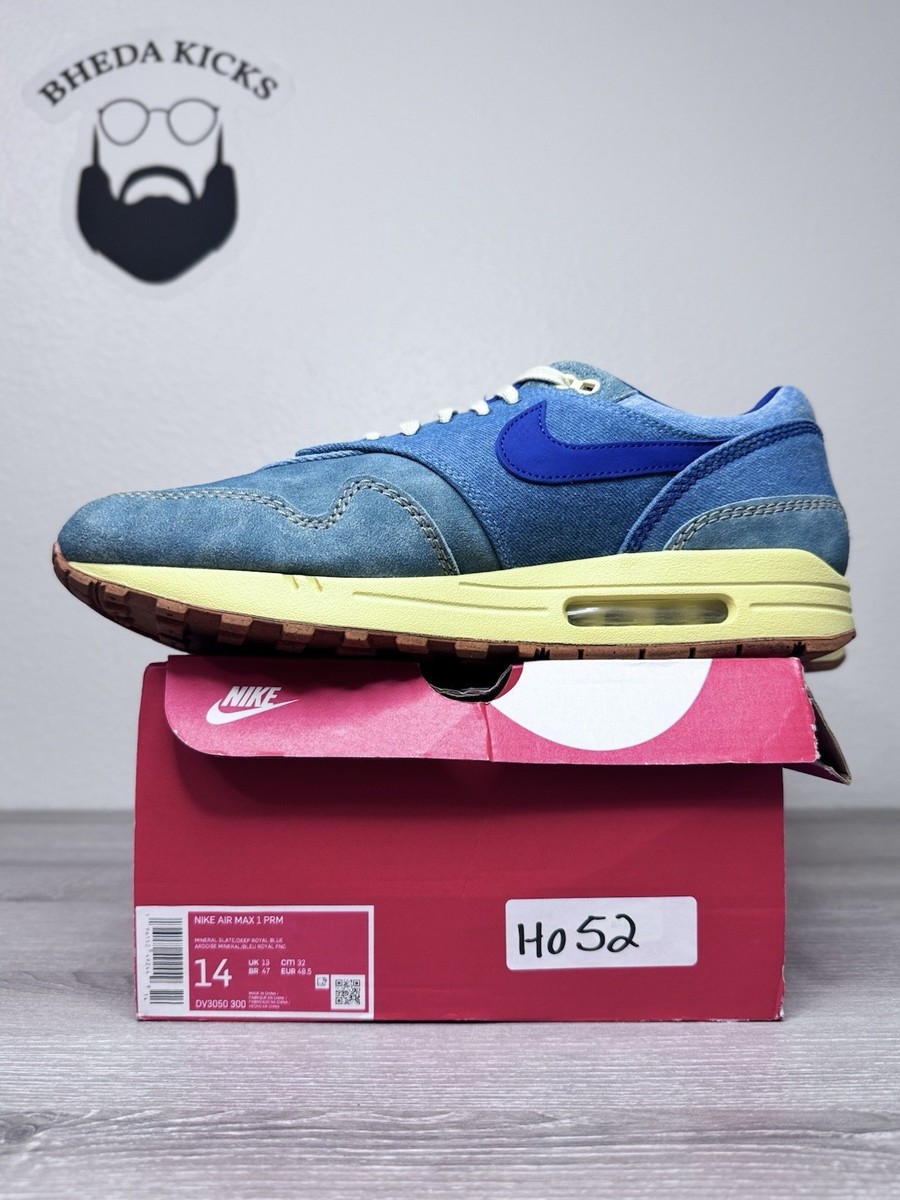 Size 14 - Nike Air Max 1 Premium Dirty Denim 2022 for sale online