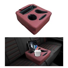 Car Back Seat Organizer, Leather Automotive Rear Seat Couch Cup Holder Expand...