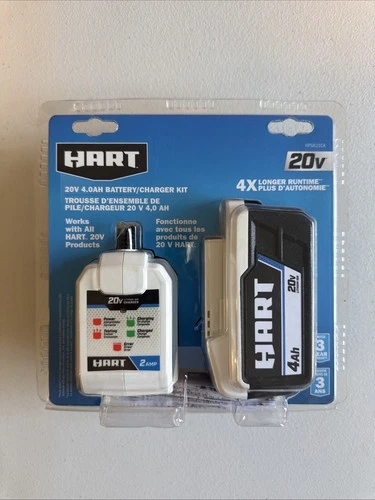 HART 20-Volt Lithium-Ion 4.0Ah Battery and Charger Kit