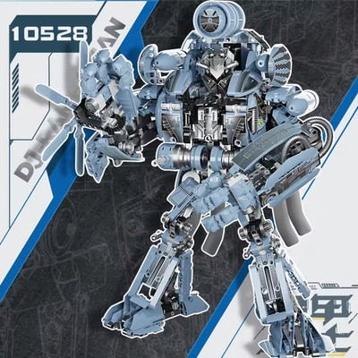 Klemmbausteine Mecha Former Krieger Blau 1860 Teile Geschenk Kämpfer