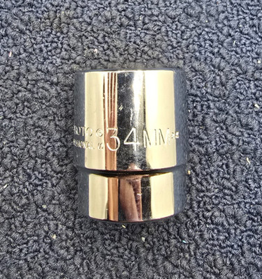 PROTO J5434M: 1/2'' Drive 34 mm 12-Point Metric Standard Socket