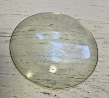 Convex Lens Clear Beveled Science Physics Lab Glass 4 1/2" Dia Optical Thick