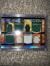 2025 leaf glory of the game quad game used rel bird/mchale/johnson/walton 22/35