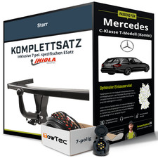 Für MERCEDES C T-Modell Typ S204 Anhängerkupplung starr +eSatz 7pol 07- NEU
