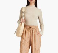 Maje Pullover Beige Wolle Gr. 38 Damen Rundhals Strickpullover MFPPU00520