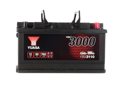 Starterbatterie 12V 80Ah 760A YUASA YBX3000 LB4 Batterie