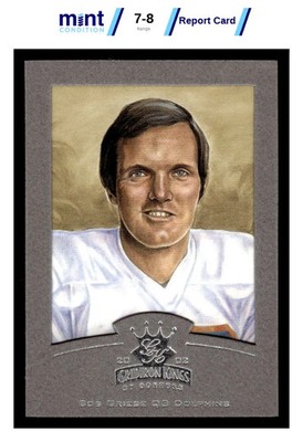 2002 DONRUSS GRIDIRON KINGS BOB GRIESE 153 MCG 8 SILVER 41/400 MIAMI DOLPHINS