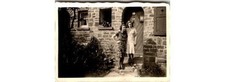 1942 Germany Photograph- Gerda & Brillo- Wartime Austerity Dresses- Stone House