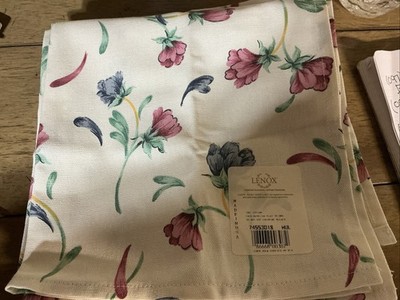 LENOX NAPKINS FLORAL COTTON SET OF 6