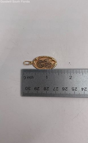 Gold Pendant Women's (Unstamped-Tested 14.10KT) Weight 1.1g - Picture 7 of 7