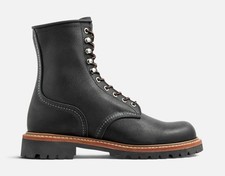  4501 MENS RED WING LOGGER IN BLACK OIL SLICK LEATHER