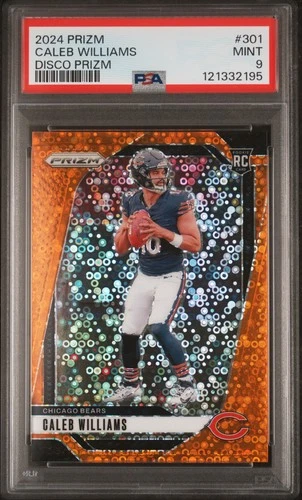 2024 PANINI PRIZM DISCO PRIZM #301 CALEB WILLIAMS PSA 9