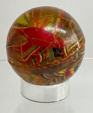 VTG Swirl Bouncy Ball large 1 7/8  unmarked cracked