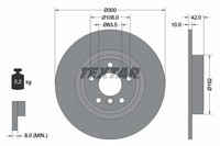 2X Bremsscheibe Hinten Textar 92309505 FÜR Jaguar Bremsscheiben Scheibenbremse