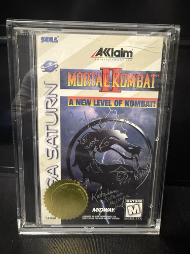 MORTAL KOMBAT II Saturn, DANIEL & CARLOS PESINA, Katalin, Neimeyer AUTOGRAPH PSA