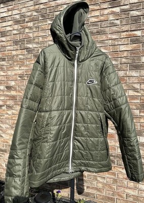 Nike Sportswear Synthetic Filled Jacket Fleece Lined Khaki Green