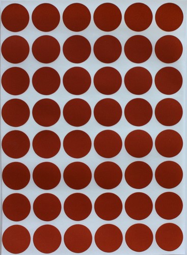 Etiquetas marrones codificantes por colores en varios tamaños 8 mm-38 mm (1⁄4"" - 1 1⁄2") 15 hojas - Imagen 16 de 25