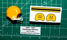 1957 - 1961 Pittsburgh Steelers #22 *DIECUT DECALS* & Football Gumball Helmets