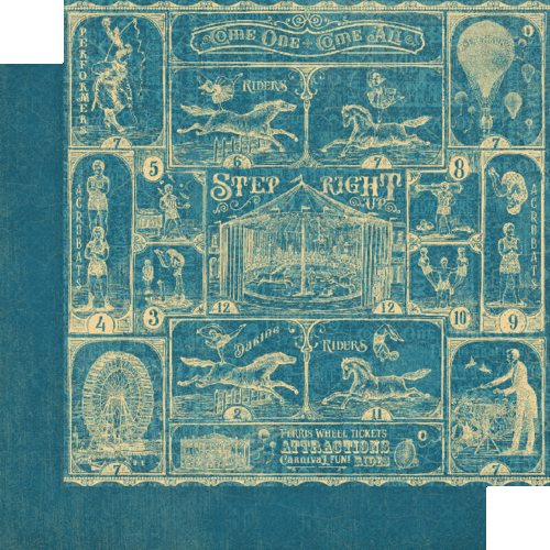 GRAPHIC 45 "COME ONE COME ALL" 12X12 PAPER PAD PATTERN & SOLID  SCRAPJACK'S PL - Picture 5 of 9