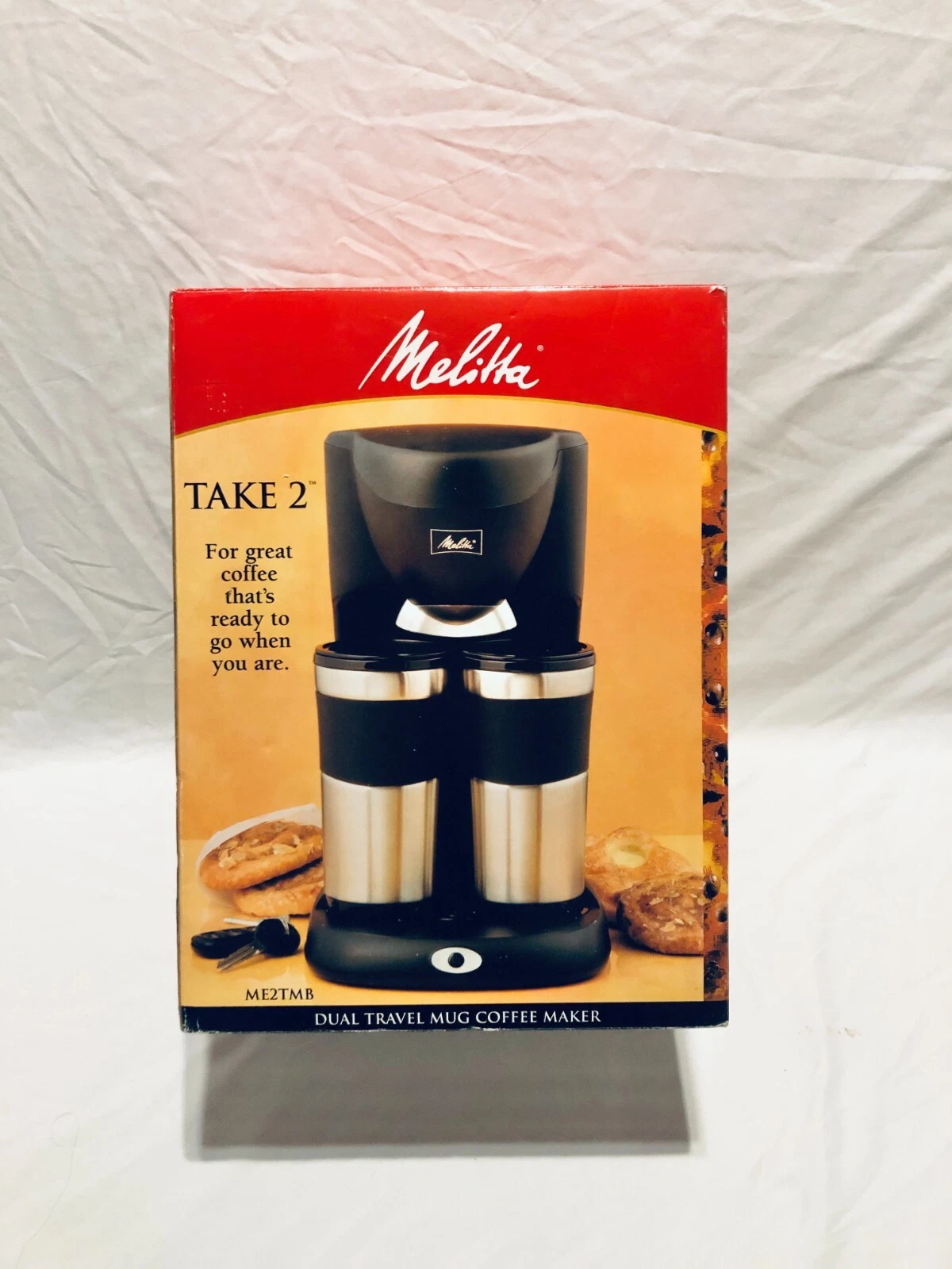 Melitta Take 2 Dual Stainless Steel Travel Drip Mug Coffee Maker (ME2TMB)
