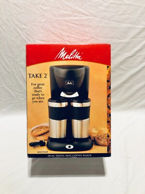 Melitta Take 2 Dual Stainless Steel Travel Drip Mug Coffee Maker (ME2TMB)