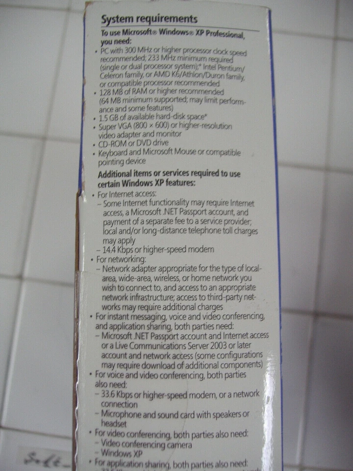 Microsoft Windows XP Professional w/SP2 Full English Version MS WIN PRO =SEALED= - Image 3 of 4